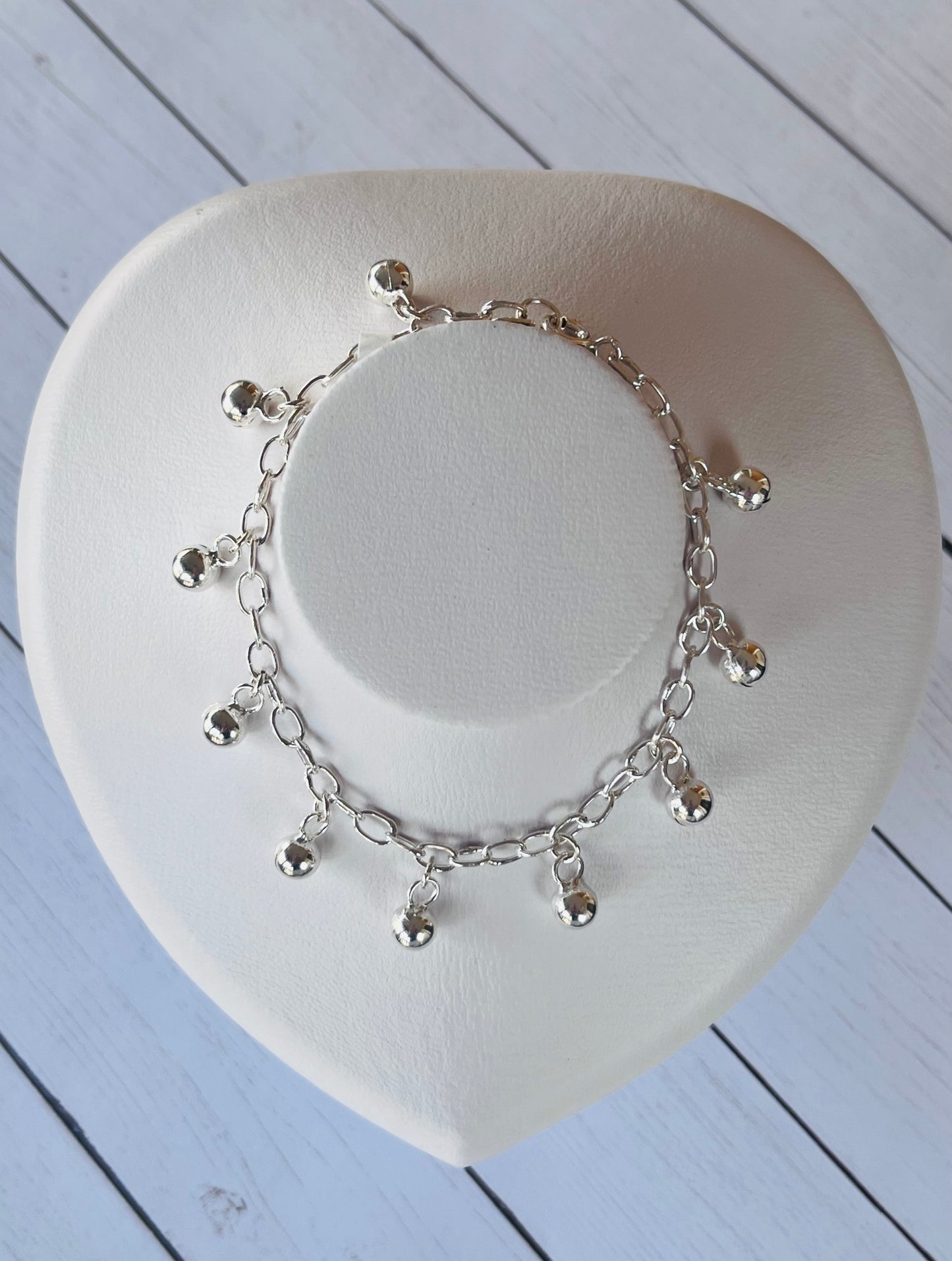 Sterling Silver Bracelet .925 with Jingle Bells .925