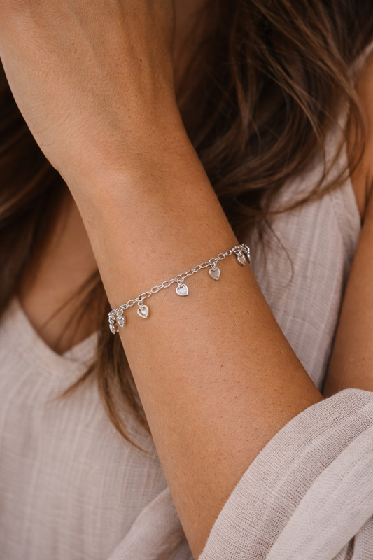 Heart Bracelet Sterling Silver .925