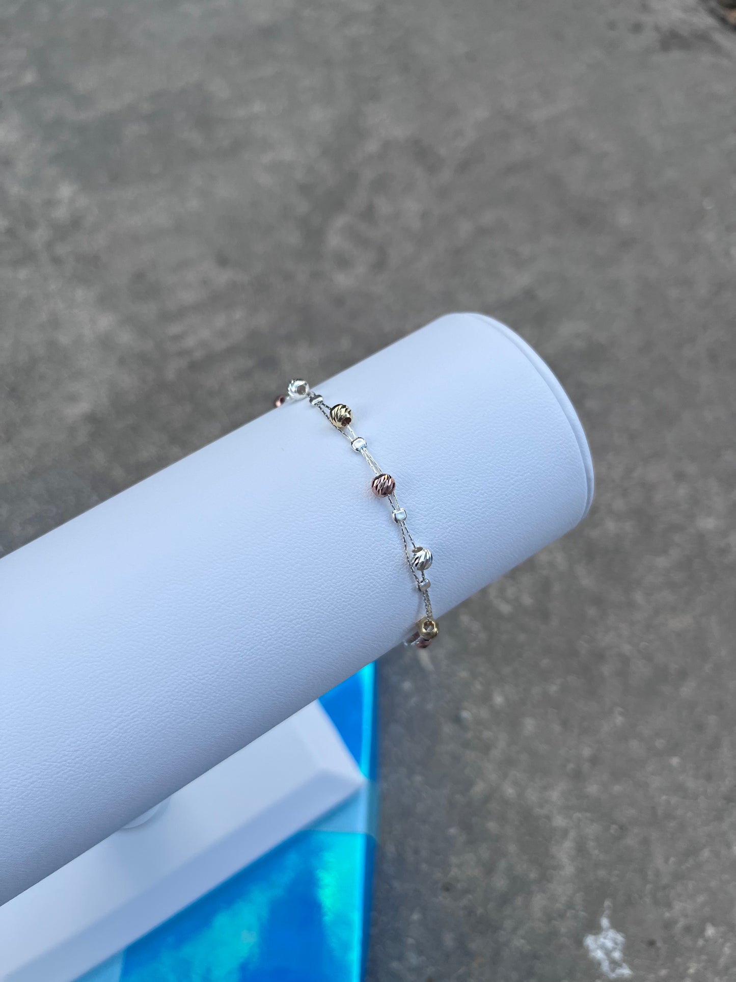 .925 Sterling Silver Double Strand Bracelet