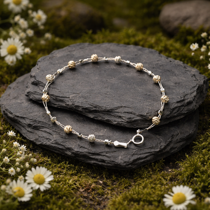 .925 Sterling Silver Double Strand Bracelet